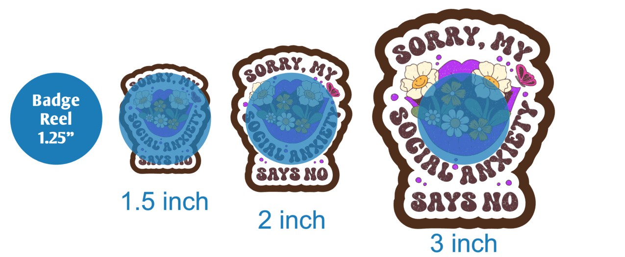 Sorry My Social Anxiety Says No Floral Mouth - DECAL AND ACRYLIC SHAPE #DA02888