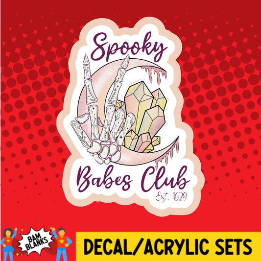 Spooky Babes Club - DECAL AND ACRYLIC SHAPE #DA02194