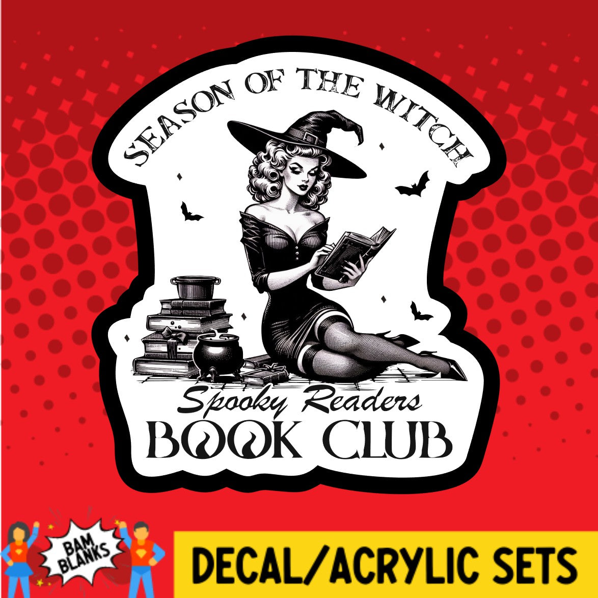 Spooky Readers Book Club - DECAL AND ACRYLIC SHAPE #DA03037