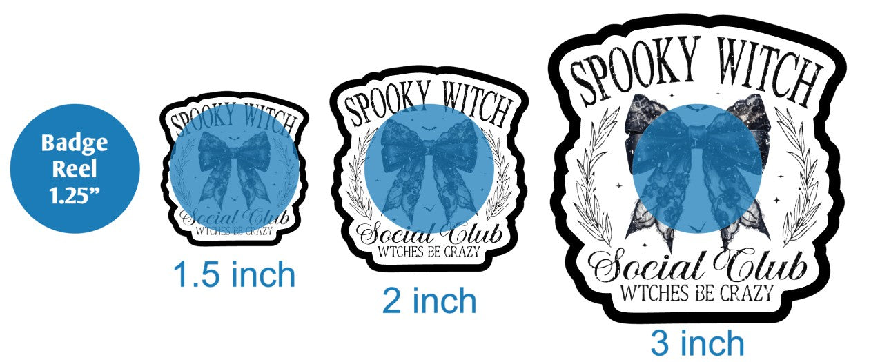 Spooky Witch Social Club - DECAL AND ACRYLIC SHAPE #DA03028