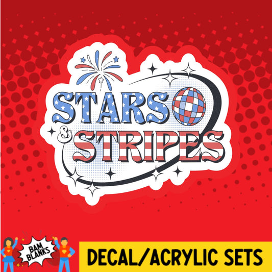 Stars and Stripes - DECAL AND ACRYLIC SHAPE #DA02732