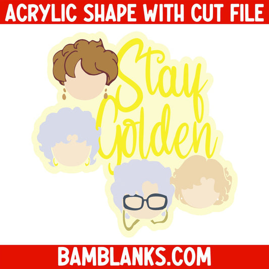 Stay Golden GG (Fan Art) - Acrylic Shape #1821