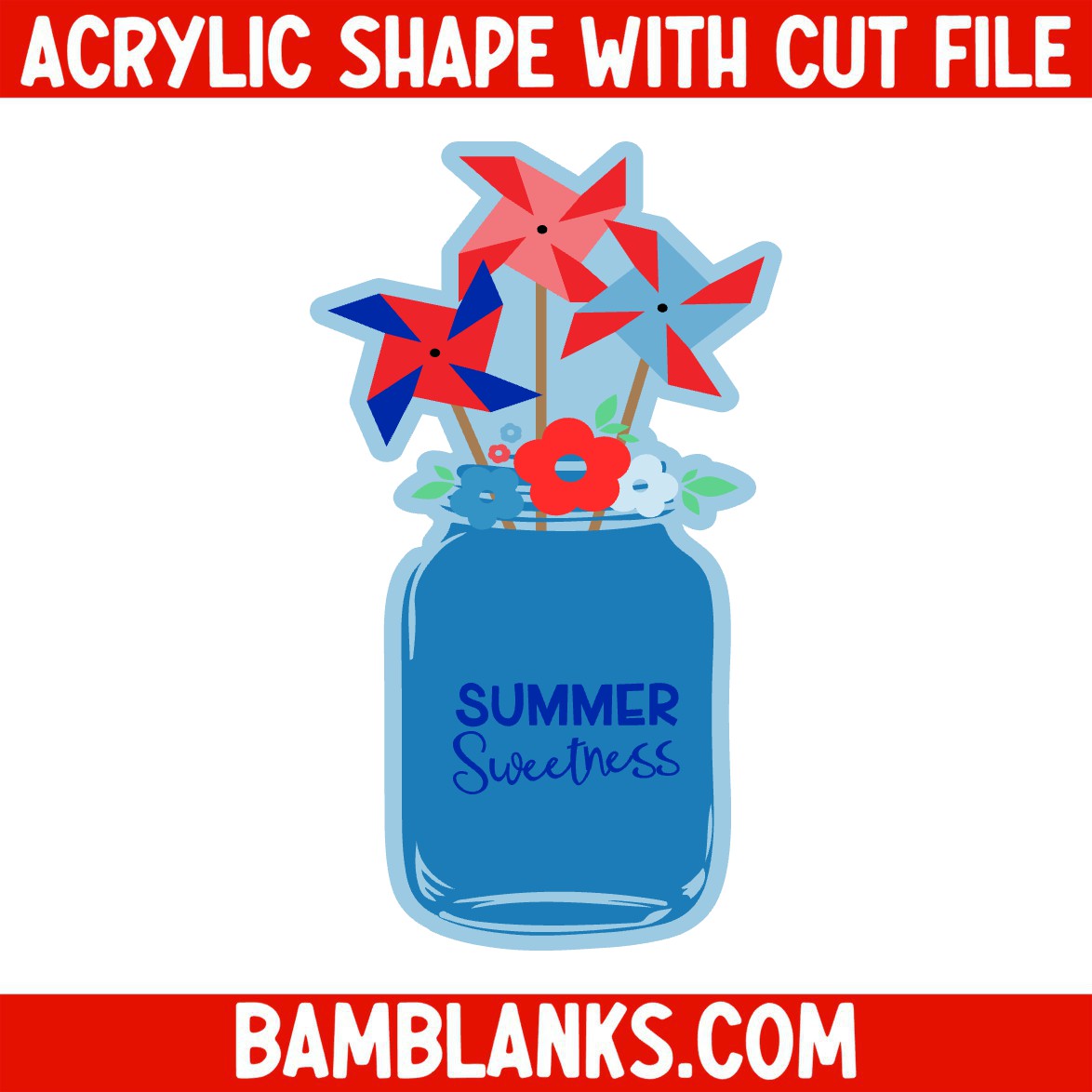 Summer Sweetness Mason Jar - Acrylic Shape #782