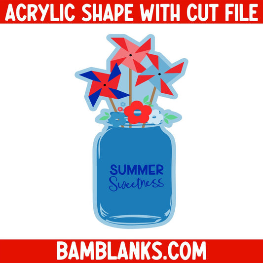 Summer Sweetness Mason Jar - Acrylic Shape #782