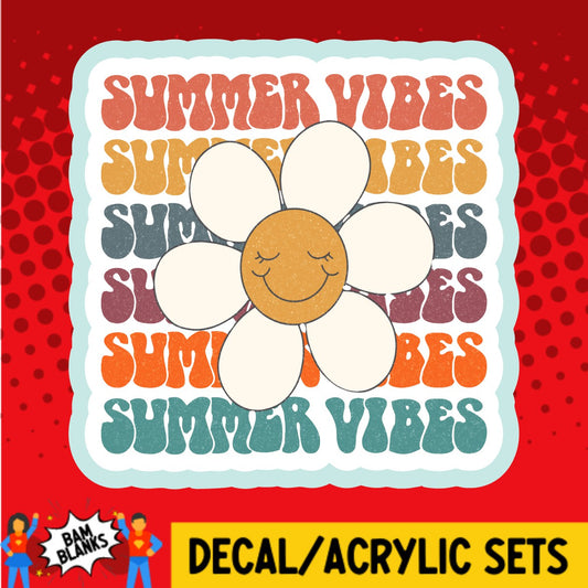 Summer Vibes Flower - DECAL AND ACRYLIC SHAPE #DA02229