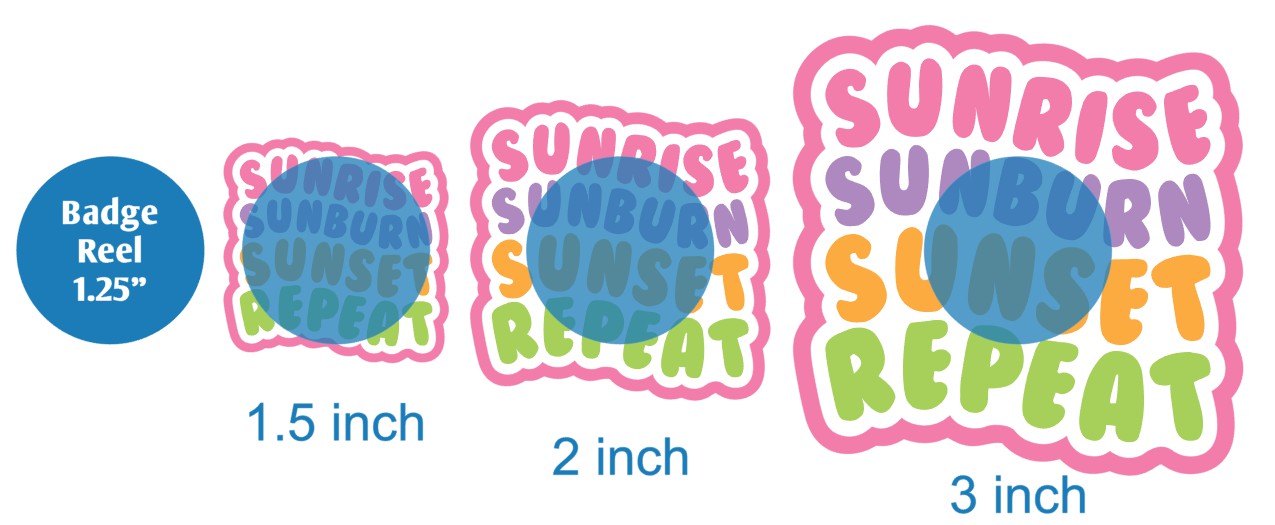 Sunrise Sunburn Sunset Repeat - DECAL AND ACRYLIC SHAPE #DA02736