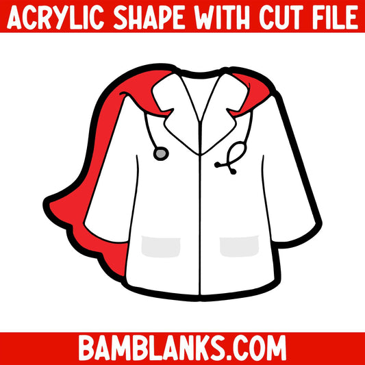 Super Lab Coat - Acrylic Shape #1491