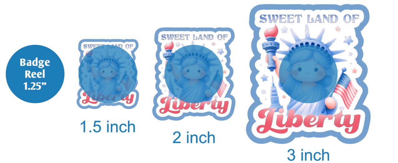 Sweet Land Lady Liberty - DECAL AND ACRYLIC SHAPE #DA02753