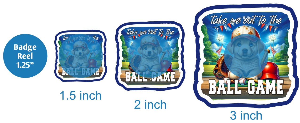 Take Me Out To The Ball Game Puppy - DECAL AND ACRYLIC SHAPE #DA02395