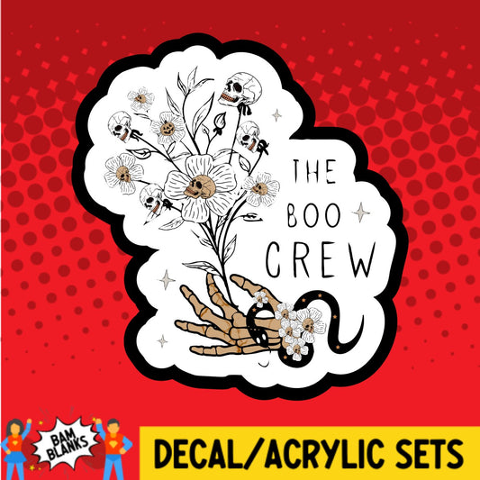 The Boo Crew Skeleton Bouquet - DECAL AND ACRYLIC SHAPE #DA02306