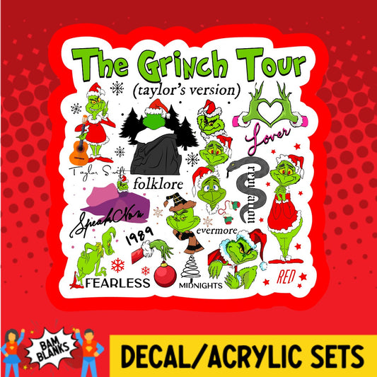 The Grinch Tour Taylors Version - DECAL AND ACRYLIC SHAPE #DA03450