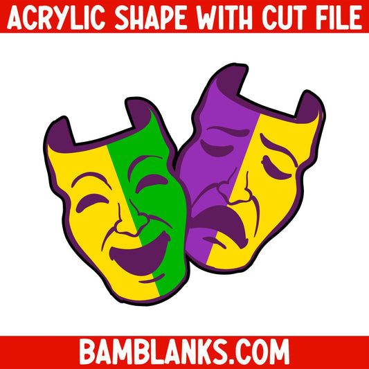 Theater Masks - Acrylic Shape #1750