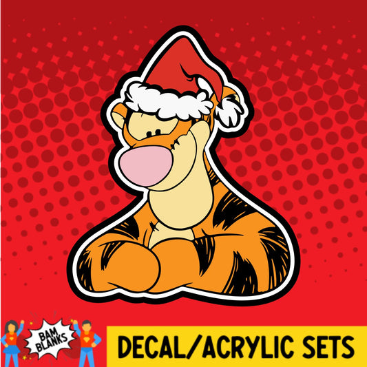 Tiger Christmas - DECAL AND ACRYLIC SHAPE #DA01530