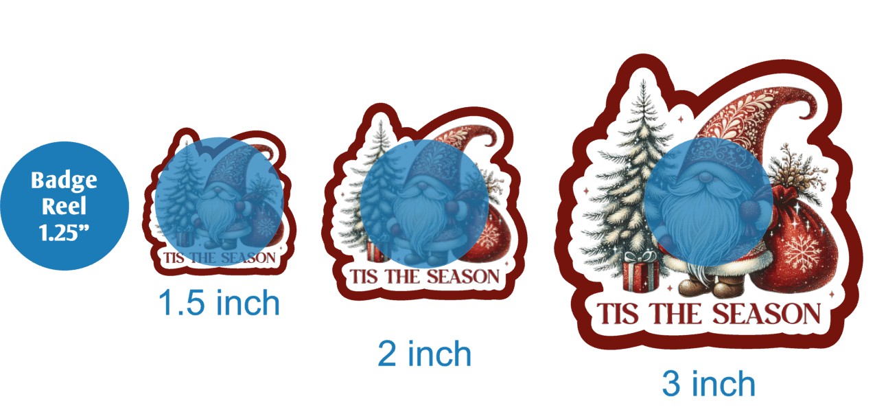 Tis The Season Santa Gnome - DECAL AND ACRYLIC SHAPE #DA03490