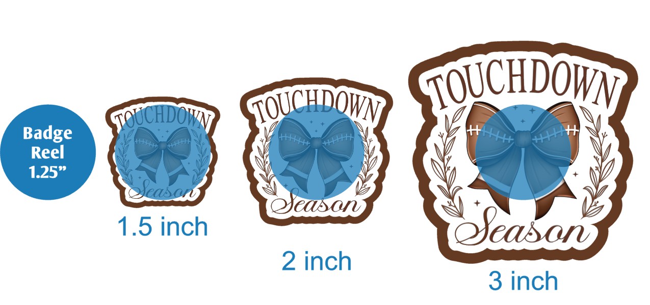 Touchdown Season Coquette Bow - DECAL AND ACRYLIC SHAPE #DA03338