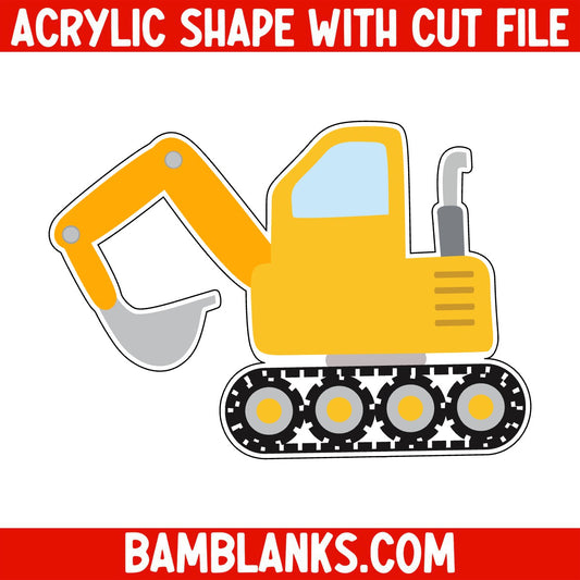 Track Hoe - Acrylic Shape #092