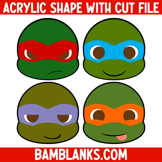 Turtle Ninjas (Fan Art) - Acrylic Shape #505
