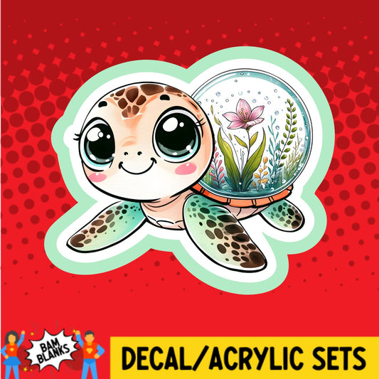 Turtle with Terrarium Shell - DECAL AND ACRYLIC SHAPE #DA02879