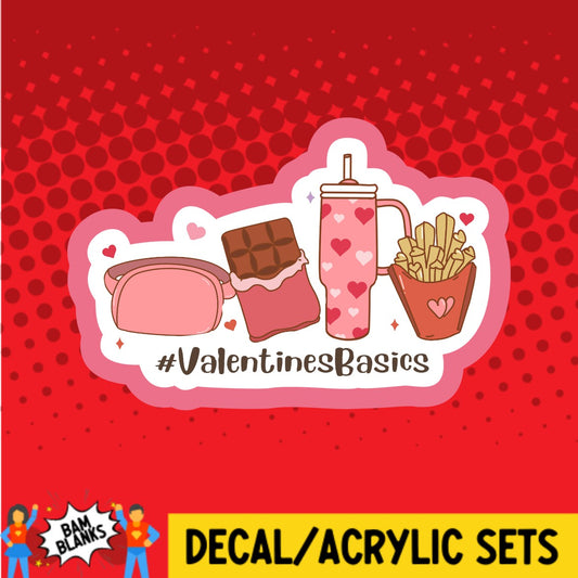 Valentine Basics - DECAL AND ACRYLIC SHAPE #DA03523