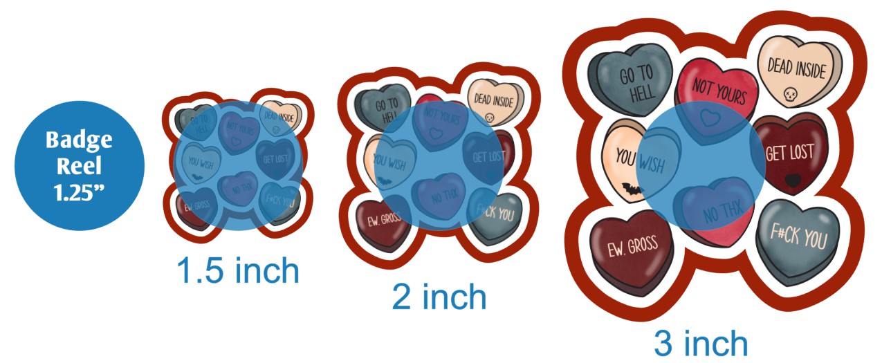 Valentine Candy Hearts - DECAL AND ACRYLIC SHAPE #DA03551