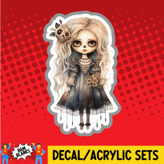 Vintage Boho Horror Doll 2 - DECAL AND ACRYLIC SHAPE #DA02319