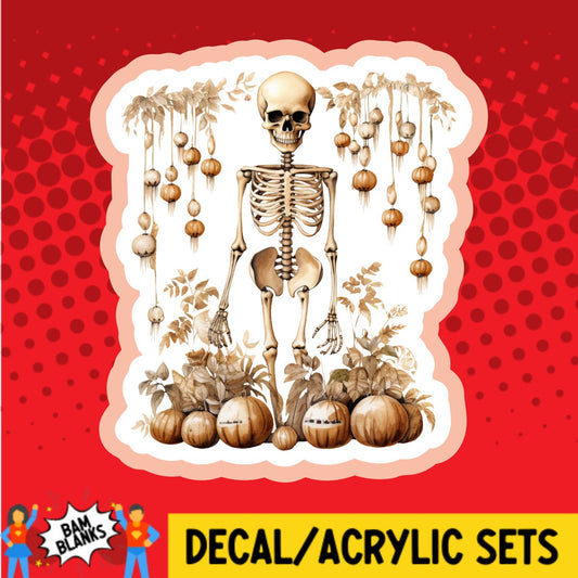 Vintage Boho Skeleton with Swag - DECAL AND ACRYLIC SHAPE #DA02312