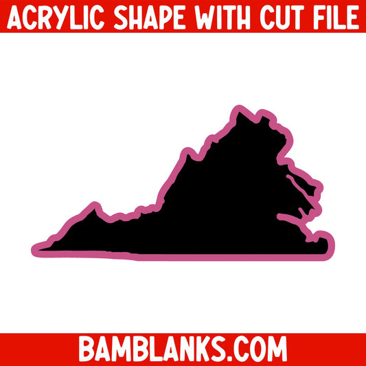 Virginia - Acrylic Shape #1810