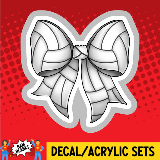 Volleyball Coquette Bow - DECAL AND ACRYLIC SHAPE #DA03320