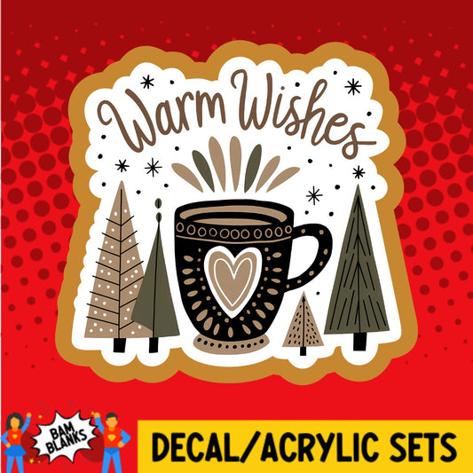 Warm Wishes Hot Cocoa - DECAL AND ACRYLIC SHAPE #DA03491