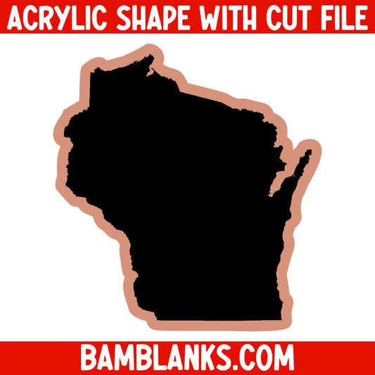 Wisconsin - Acrylic Shape #1813