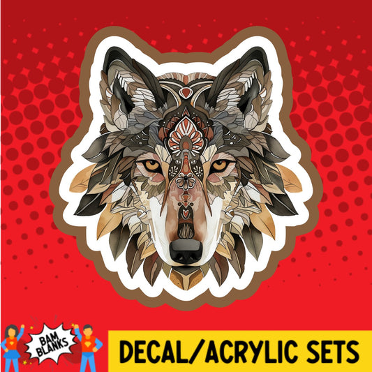 Wolf Boho - DECAL AND ACRYLIC SHAPE #DA02408