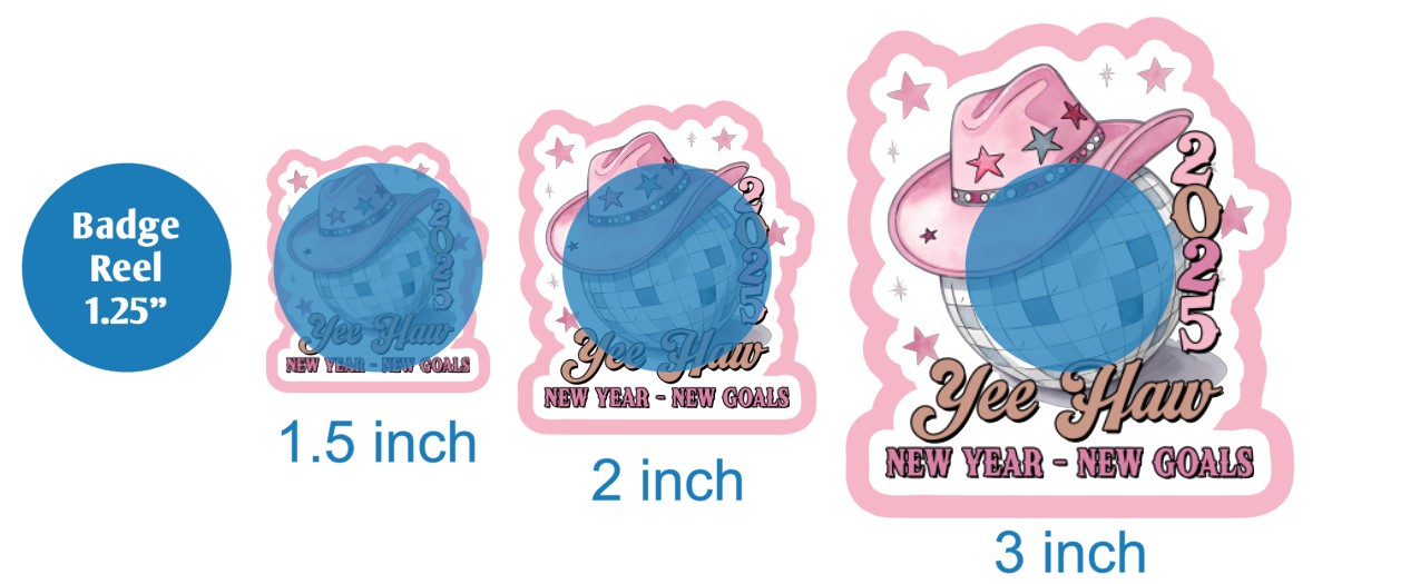 YeeHaw 2025 New Year New Goals - DECAL AND ACRYLIC SHAPE #DA03511