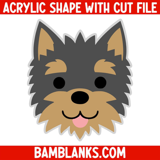 Yorkie Head - Acrylic Shape #518