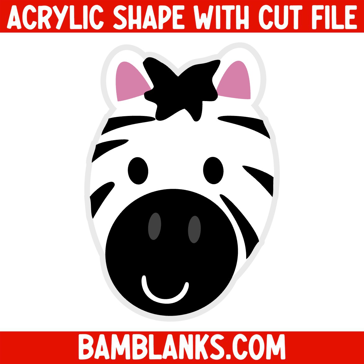 Zebra Head - Acrylic Shape #427