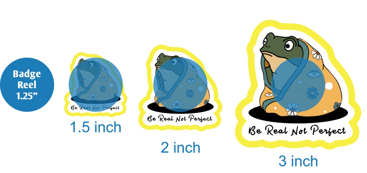 Be Real Not Perfect Frog - DECAL AND ACRYLIC SHAPE #DA03639