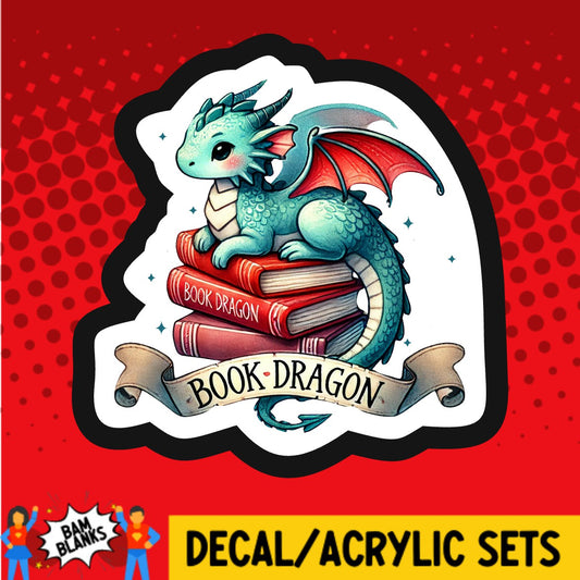 Book Dragon - DECAL AND ACRYLIC SHAPE #DA03642