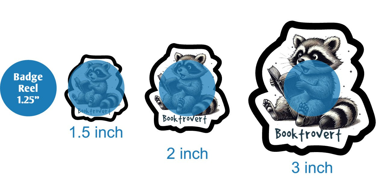 Booktrovert Raccoon - DECAL AND ACRYLIC SHAPE #DA03643