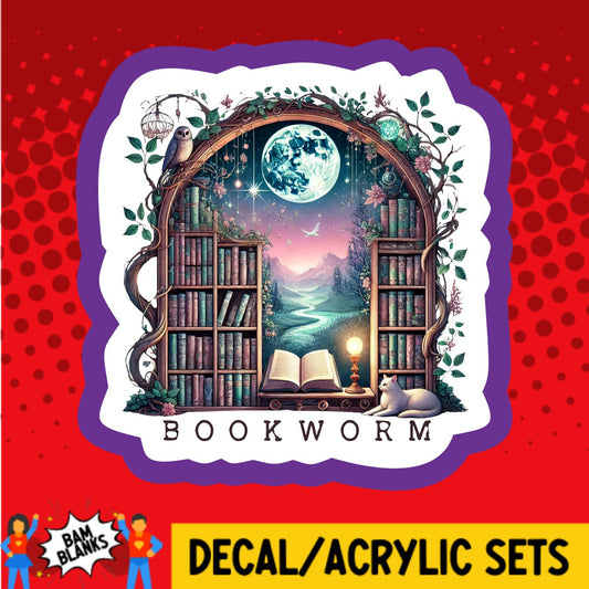 Bookworm Nature Background - DECAL AND ACRYLIC SHAPE #DA03644