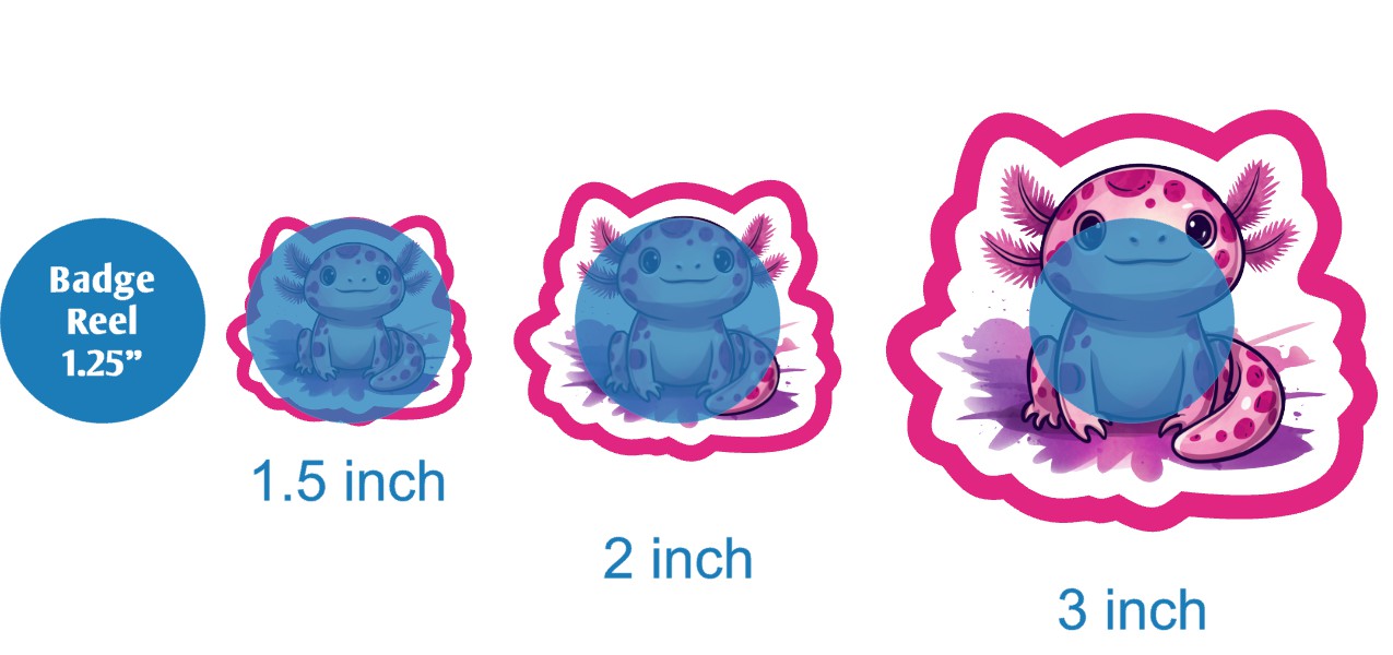 Cartoon Axolotl - DECAL AND ACRYLIC SHAPE #DA03646