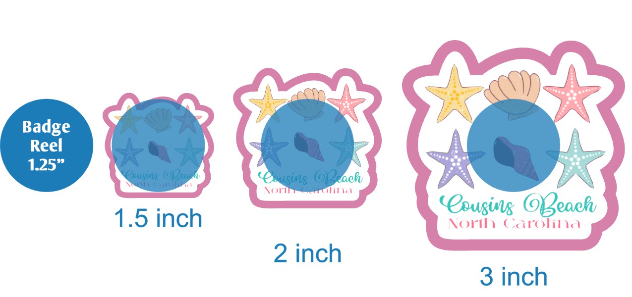Cousins Beach North Carolina Sea Shells - DECAL AND ACRYLIC SHAPE #DA03649