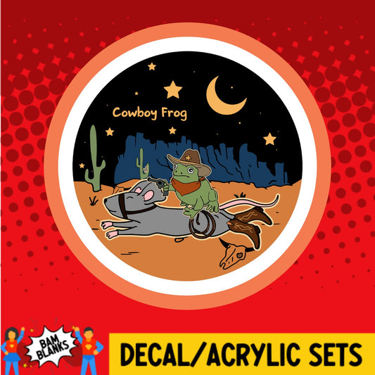 Cowboy Frog - DECAL AND ACRYLIC SHAPE #DA03650
