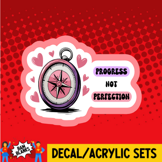 Progress Not Perfection - DECAL AND ACRYLIC SHAPE #DA03769