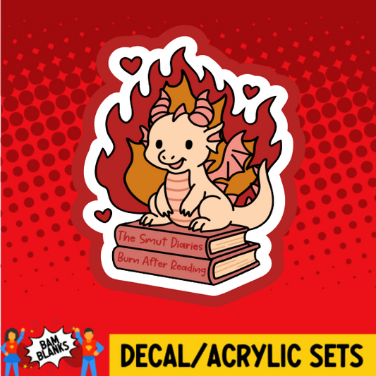 Burn After Reading Dragon - DECAL AND ACRYLIC SHAPE #DA03781