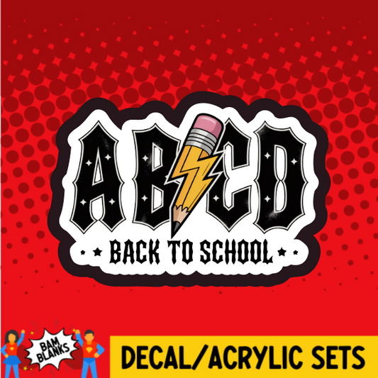 ABCD Back To School - DECAL AND ACRYLIC SHAPE #DA03784