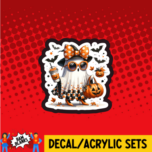 Ghost in Heels and Witch Hat - DECAL AND ACRYLIC SHAPE #DA03736