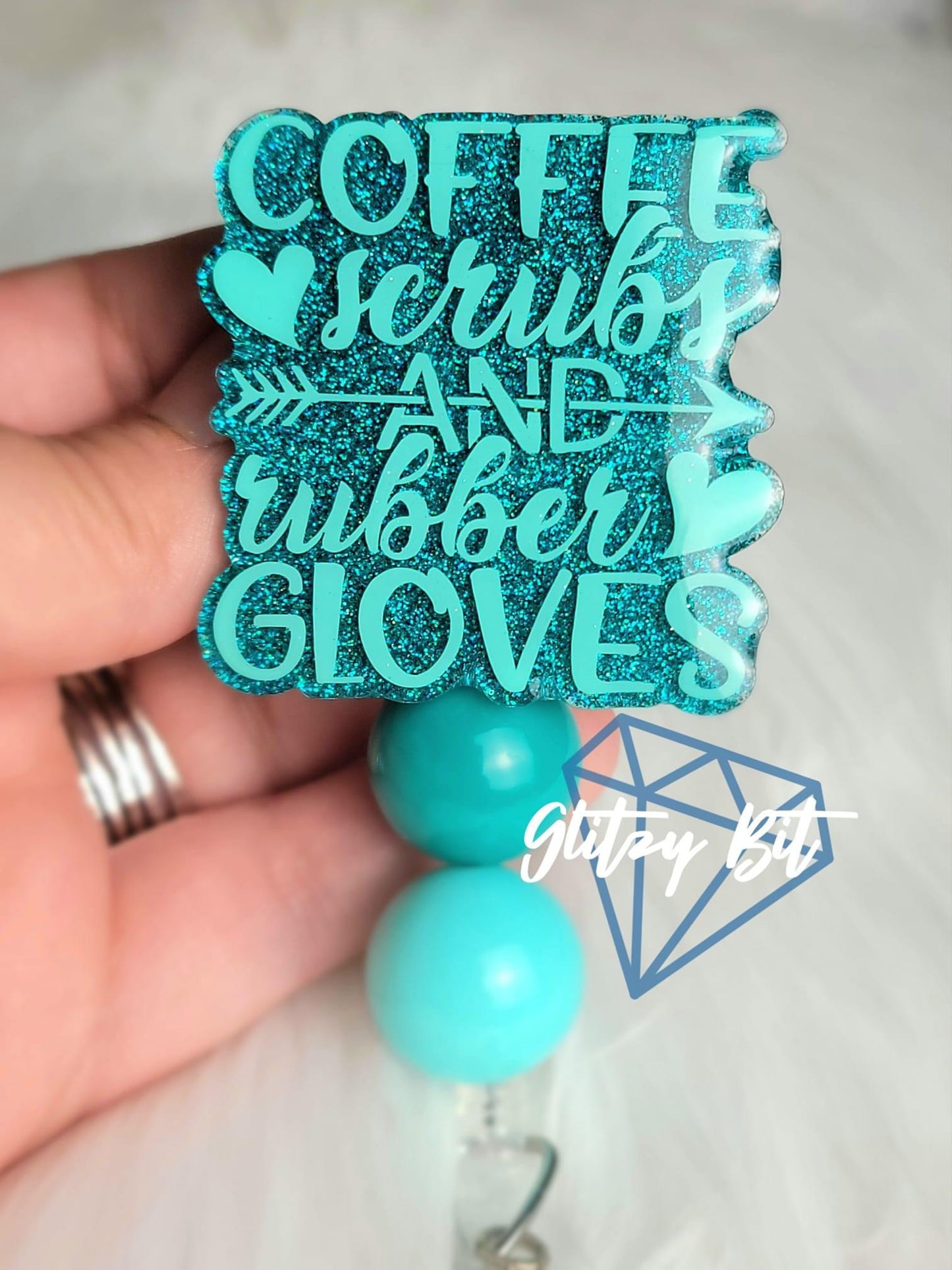 Coffee Scrubs and Rubber Gloves - Acrylic Shape #107