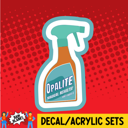 Opalite Spray Bottle - DECAL AND ACRYLIC SHAPE #DA03852