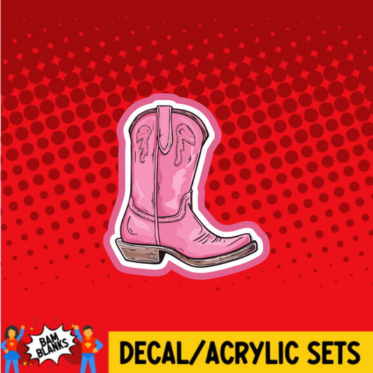 Pink Boot - DECAL AND ACRYLIC SHAPE #DA03755