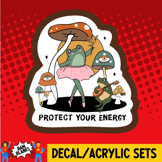 Protect Your Energy Frog Ballerina - DECAL AND ACRYLIC SHAPE #DA03688