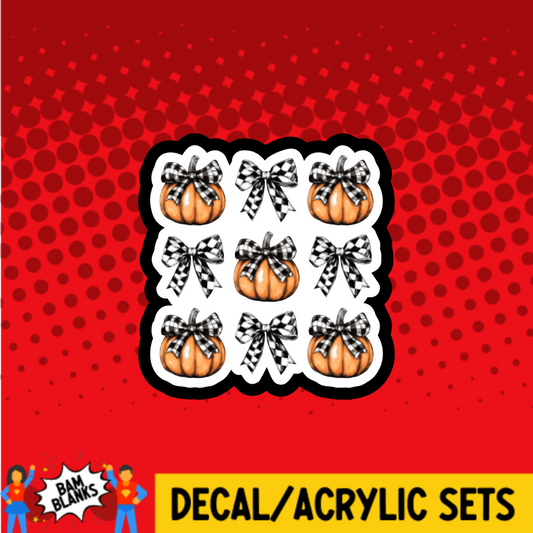 Pumpkin Bow Collage - DECAL AND ACRYLIC SHAPE #DA03754